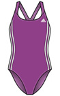  Adidas Girls Authentic One-piece Swimsuit with Infinitex- Pink/White