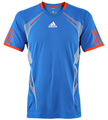 Adidas Mens adiPower Crew Tee- Prime Blue / High-Energy