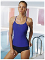 Adidas Womens Tankini Swimsuit with Infinitex- Purple/Black