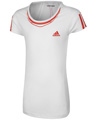 Adidas Girls adiPower Barricade Capsleeve- White/Core Energy