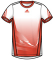 Adidas Mens adiZero Crew Tee- White/High Energy