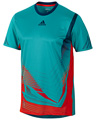 Adidas Mens adiZero Crew Tee- Ultra Green/High Energy