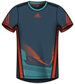 Adidas Mens adiZero Crew Tee- Power Green/High Energy