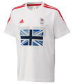 Adidas Kids Team GB Tee- White/Vivid Red