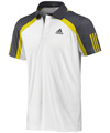 Adidas Mens adiPower Barricade Polo - White / Vivid Yellow
