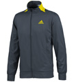 Adidas Mens adiPower Barricade Warm Up Top  - Dark Onix / Vivid Yellow