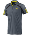 Adidas Mens adiPower Barricade Polo - Dark Onix / Vivid Yellow