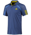 Adidas Mens adiPower Barricade Polo - Dark Blue / Vivid Yellow