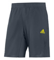 Adidas Mens adiPower Barricade Shorts - Dark Onix / Vivid Yellow