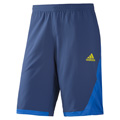 Adidas Mens adiPower Barricade Bermuda Shorts - Dark Blue / Vivid Yellow
