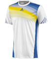 Adidas Mens adiZero Tee - White/Prime Blue