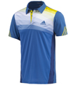  Adidas Mens adiZero Polo - Prime Blue/Vivid Yellow
