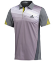  Adidas Mens adiZero Polo - Tech Grey / Vivid Yellow