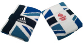 Adidas Team GB Large Wristbands- Dark Indigo/Vivid Red