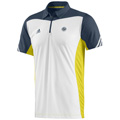 Adidas Roland Garos OnCourt Polo  -  White / Sub Blue /Vivid Yellow 