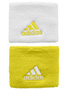 Adidas Tennis Small Wristband- White/Vivid Yellow