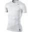 Nike Pro 2.0 Combat Core Short Sleeve Shirt - White/Cool Grey - thumbnail image 1