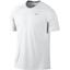 Nike Mens Miler UV Short Sleeve Running Shirt - White/Reflective Silver - thumbnail image 1
