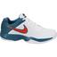 Nike Mens Air Cage Court Tennis Shoes - White/Blue - thumbnail image 1