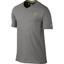 Nike Mens RF Organic Cotton V-Neck Top - Dark Grey/Venom Green - thumbnail image 1