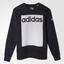 Adidas Mens Lineage 3 Stripes Fleece Sweatshirt - Black - thumbnail image 1