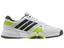 Adidas Mens Barricade Team 3 Tennis Shoes - White/Green - thumbnail image 1