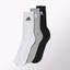 Adidas Half Cushion Crew Socks (3 Pack) - White/Grey/Black - thumbnail image 1