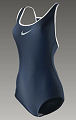 Adidas Girls Solid Suit Swimming Costume- Black
