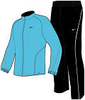Nike Mens Dri-Fit Woven Warm-up Sterling Blue/navy