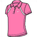 Nike girls Tennis Polo - new peach