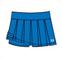 Fred Perry Womens Pleated Tennis Skort 09- Scottish Blue