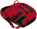 Wilson Tour Junior 6 Racket Tennis Bag 09- Red/Black