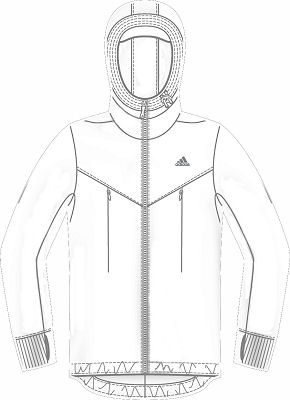 Adidas Mens Pre FZ Hoodie- White