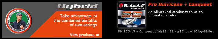 Babolat Pro Hurricane/Conquest mix string sets