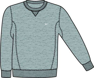 Nike Mens Fleece Crew Grey
