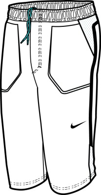 Nike Dri Fit Capri Pants White/Black