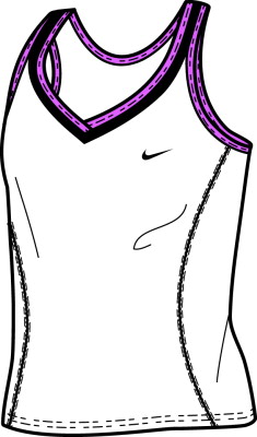 Nike Girls Tennis Tank 08 White/Pink/Black