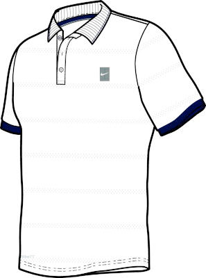 Nike Men;s Dri-Fit Airline Polo White/Black
