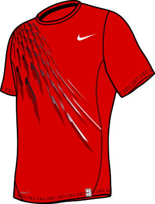 Nike Men's Dri-Fit Motion Top Red/White
