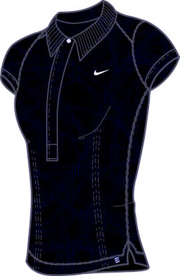 Nike Women's Athelete Short Sleeeve Polo Black
