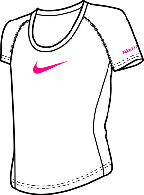 Nike Girls' Short Sleeve Top White/berry