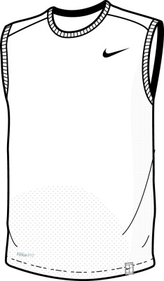 Nike Boys' Power Sleeveless Top White/Black - Nadal
