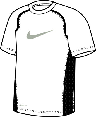Nike Boys' Sport Dri-Fit Short Sleeve Tee White