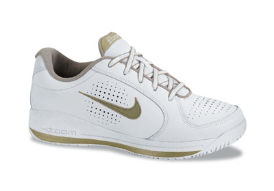 Nike Womens Air Zoom Contact TD Tennis Shoes White/Gold