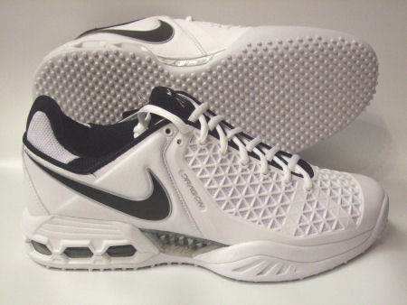 Nike Mens Air Max Cage Grass Court Tennis Shoes 05/08 White/Black