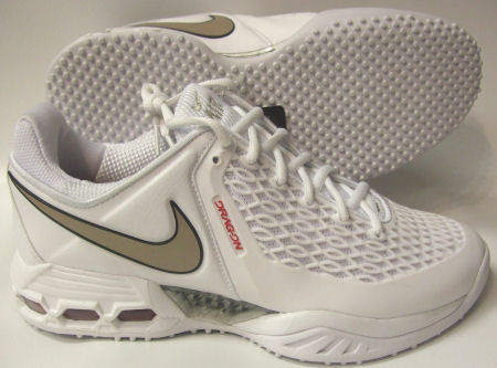 Nike Womens Air Max Cage Grass Court Tennis Shoes 05/08 White/Gold