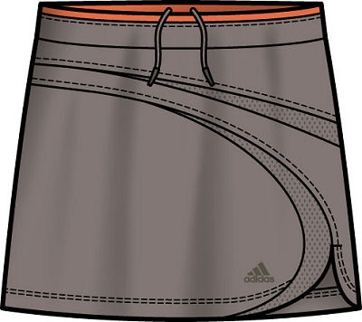 Adidas Women's Edge Skort Mud Brown