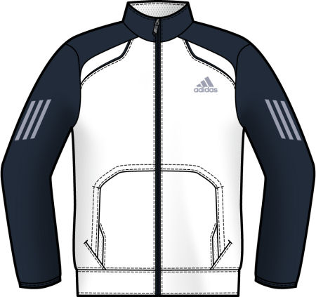 Adidas Men's Comp Warm-Up Top White/Dark Navy