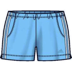 Adidas Girls Tobago Shorts Light Blue/White