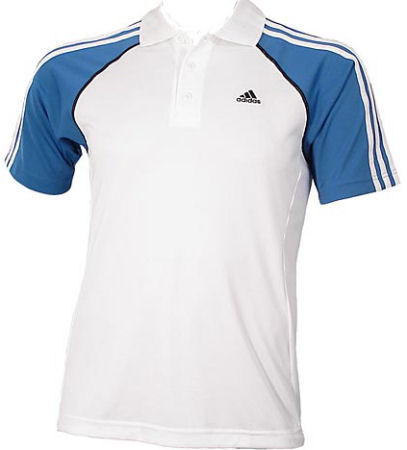 Adidas Boys Response Court Polo 01/08 White/Blue